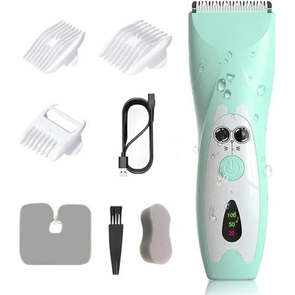 Baby Hair Clippers, Hair Trimmer, Waterproof Cordless Ceramic Blade
